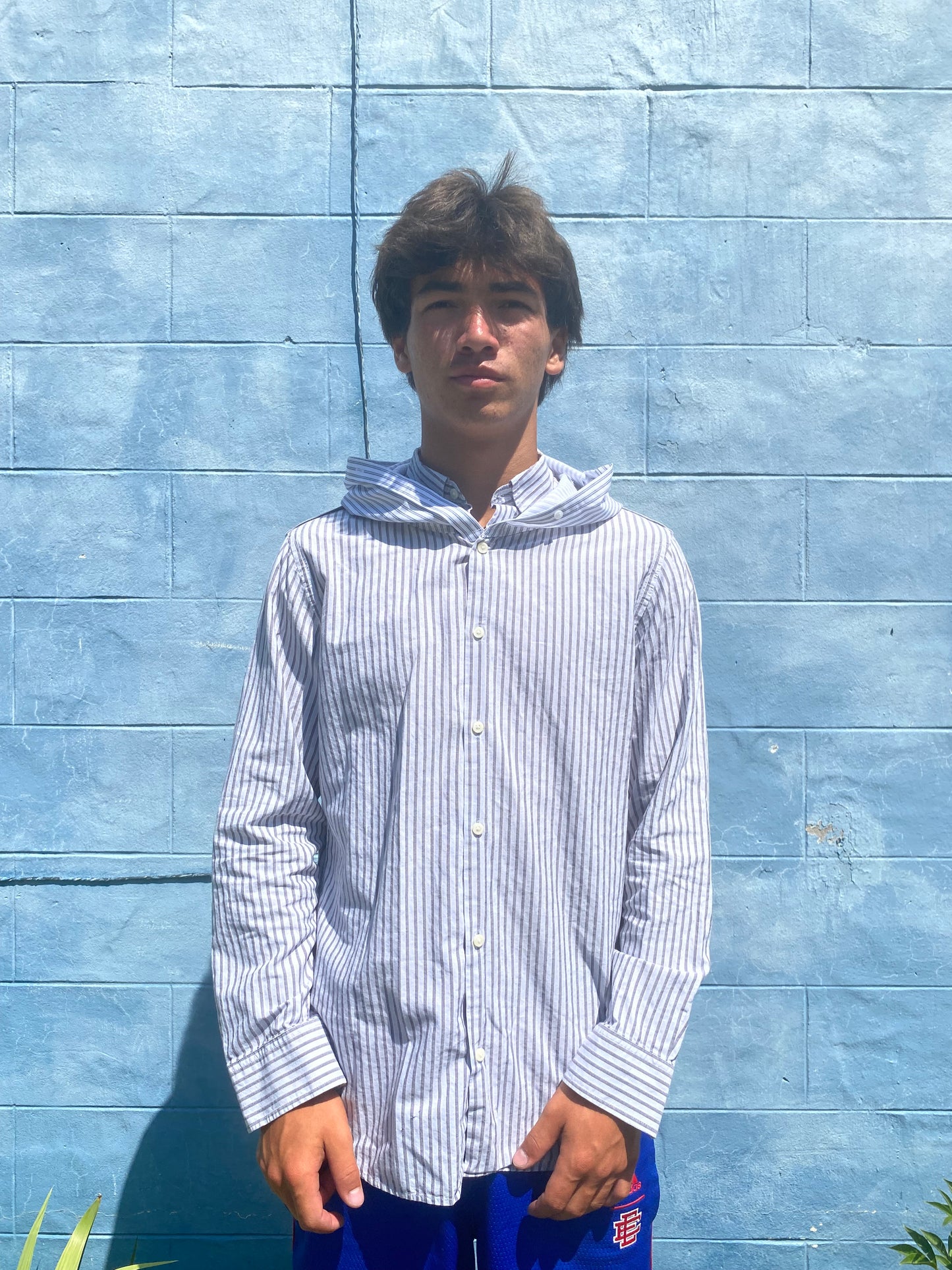 Hooded dress shirt